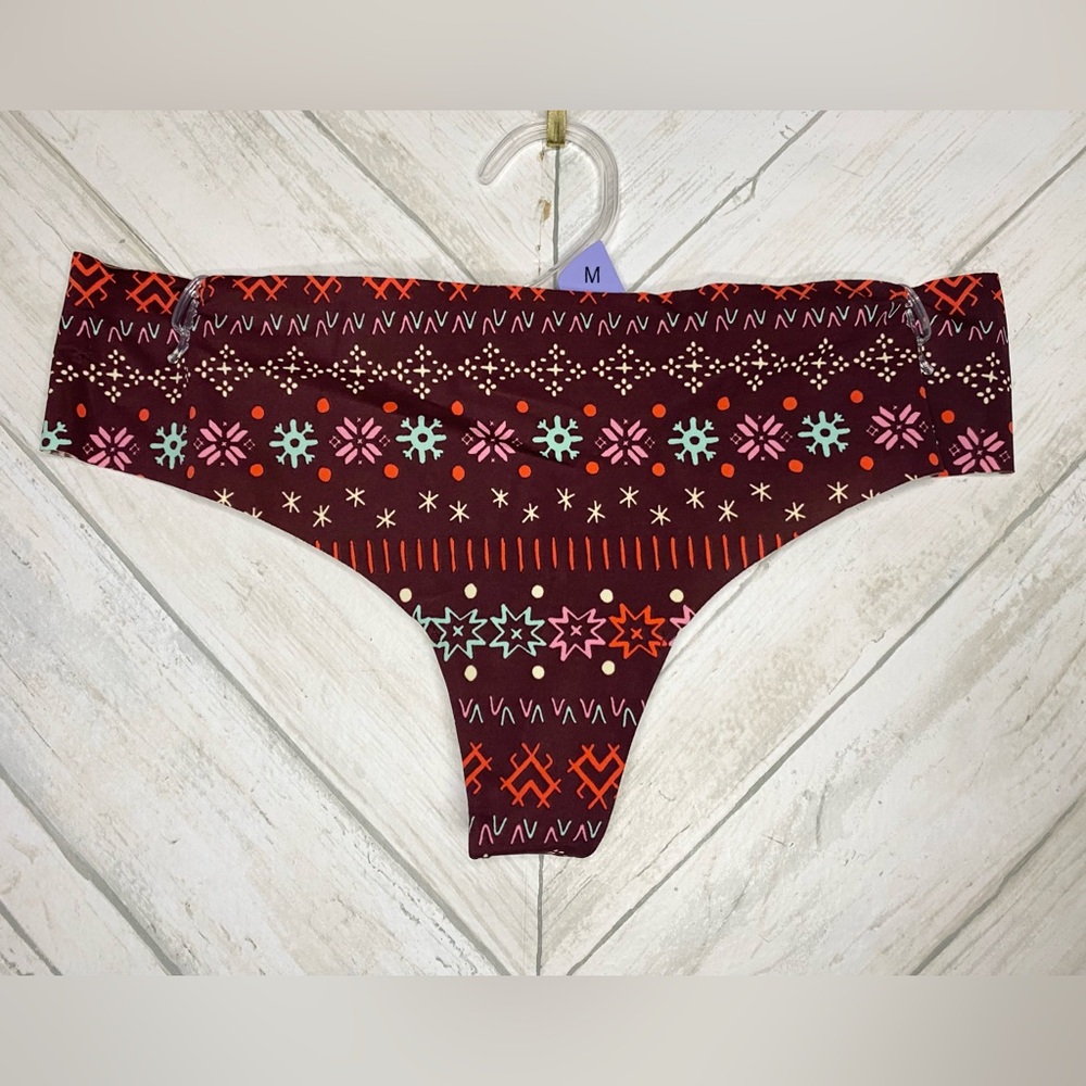 Aerie snowflake fair aisle thong panty